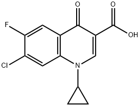 kyselina 7-chlor-1-cyklopropyl-6-fluor-1,4-dihydro-4-oxochinolin-3-karboxylová